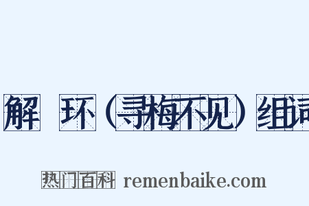 解珮环（寻梅不见）组词是什么意思的图片